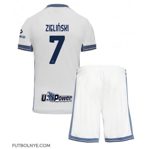 Camiseta Inter Milan Piotr Zielinski #7 Visitante Equipación para niños 2024-25 manga corta (+ pantalones cortos)